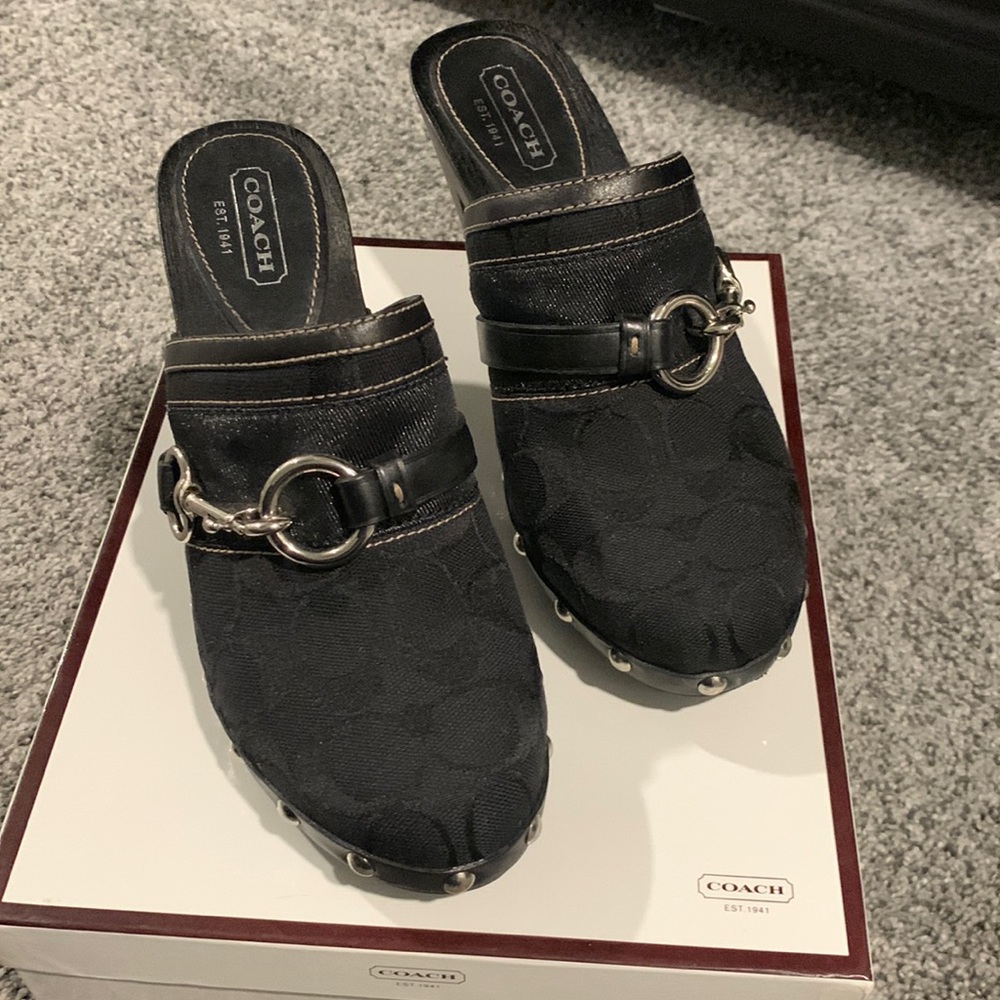 Coach clogs black Size 8M